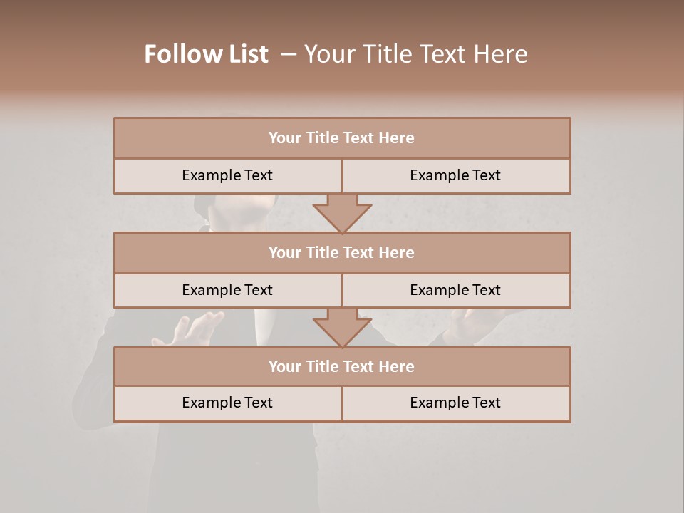 White Blindfolded Touch PowerPoint Template