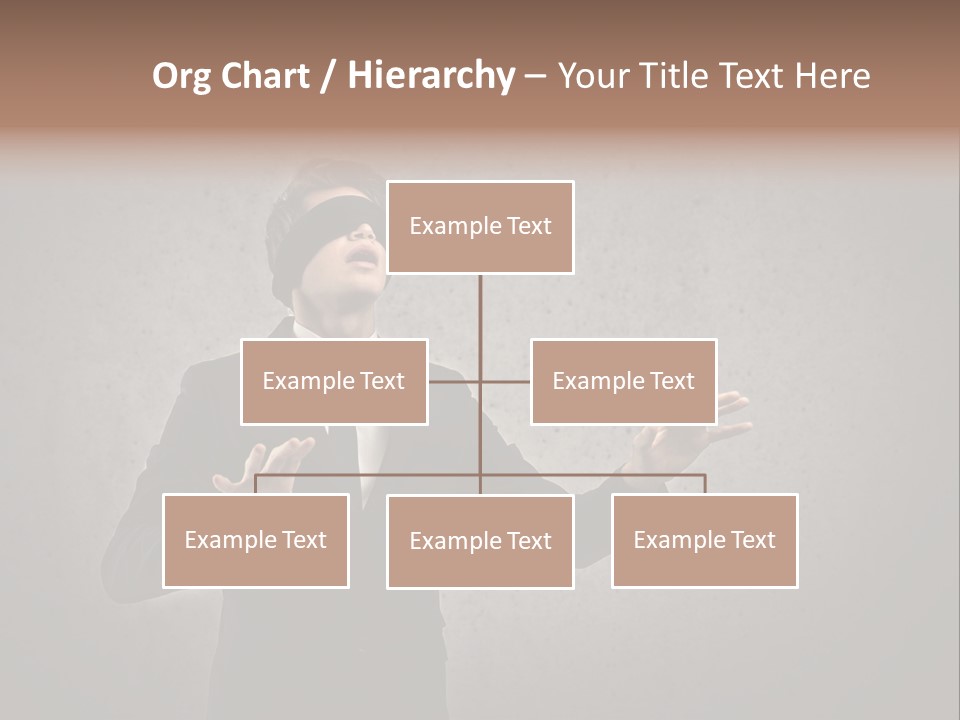 White Blindfolded Touch PowerPoint Template