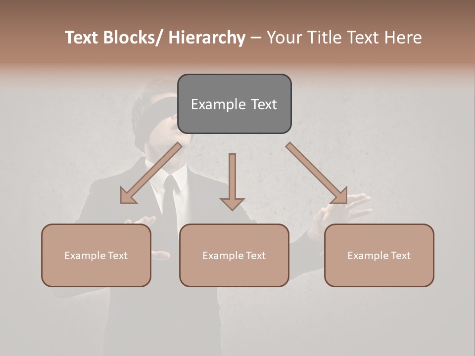 White Blindfolded Touch PowerPoint Template