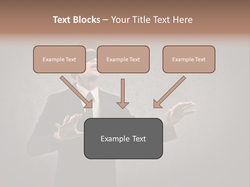 White Blindfolded Touch PowerPoint Template