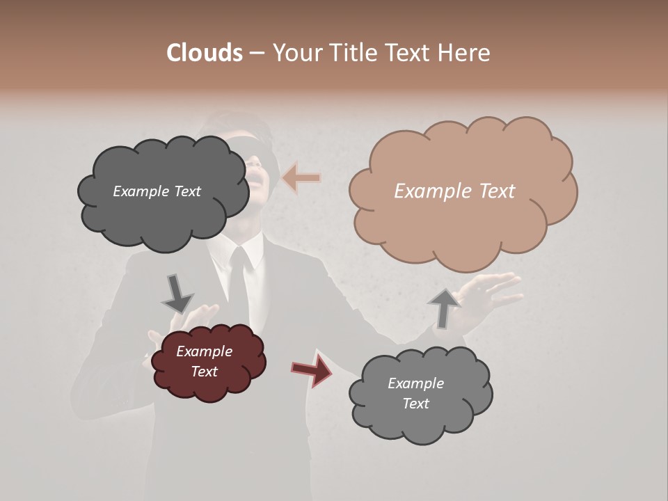 White Blindfolded Touch PowerPoint Template