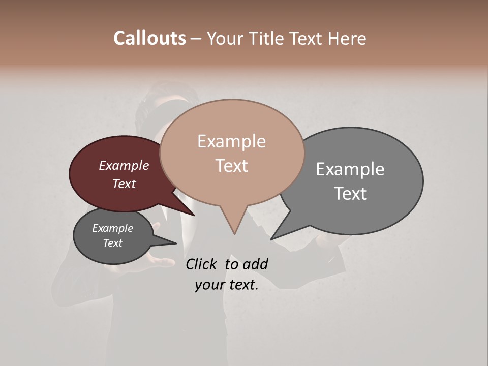 White Blindfolded Touch PowerPoint Template