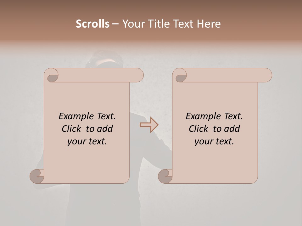 White Blindfolded Touch PowerPoint Template