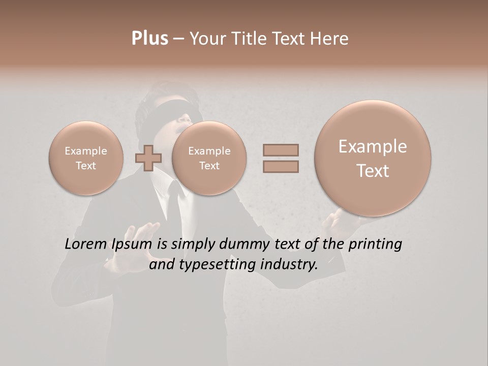White Blindfolded Touch PowerPoint Template
