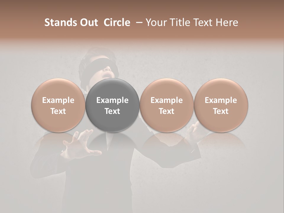 White Blindfolded Touch PowerPoint Template