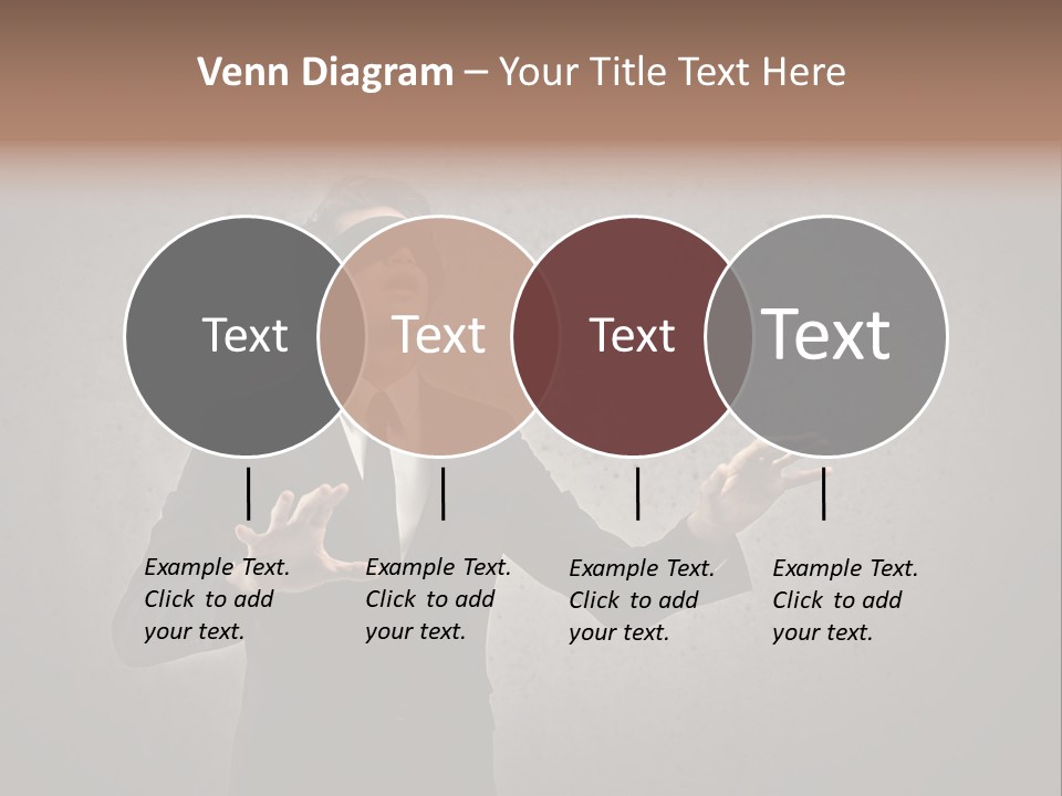 White Blindfolded Touch PowerPoint Template