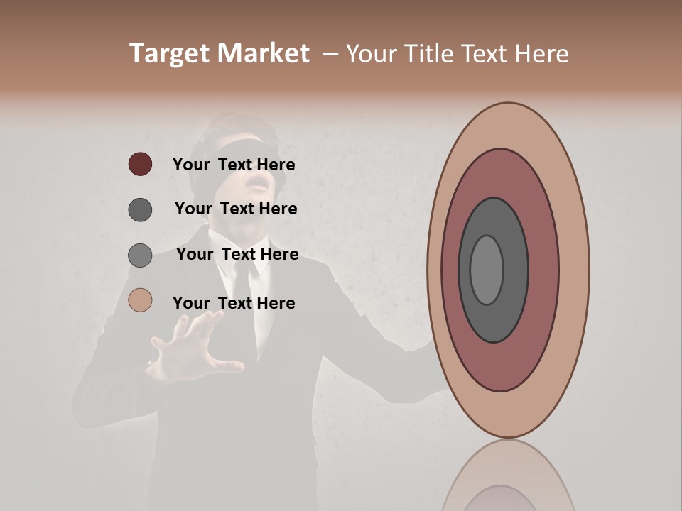 White Blindfolded Touch PowerPoint Template