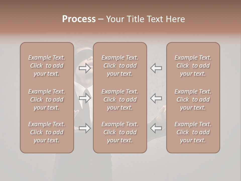 White Blindfolded Touch PowerPoint Template