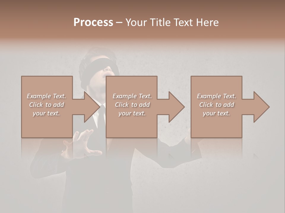 White Blindfolded Touch PowerPoint Template