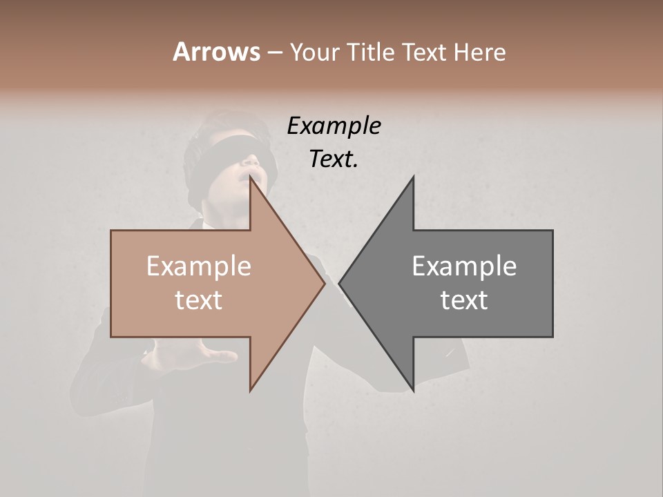 White Blindfolded Touch PowerPoint Template