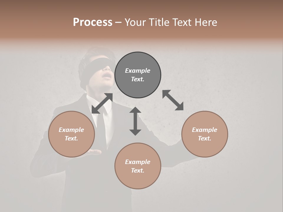 White Blindfolded Touch PowerPoint Template