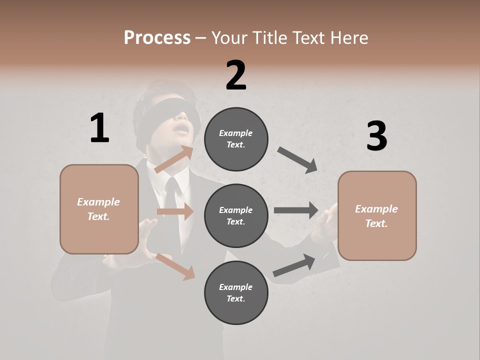 White Blindfolded Touch PowerPoint Template