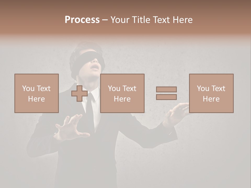White Blindfolded Touch PowerPoint Template