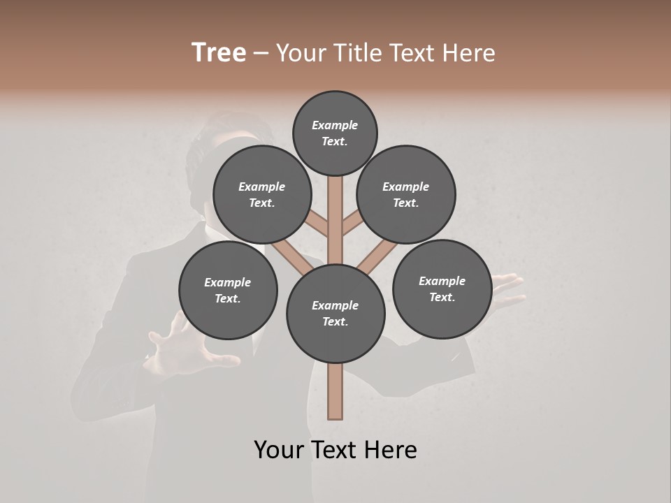 White Blindfolded Touch PowerPoint Template