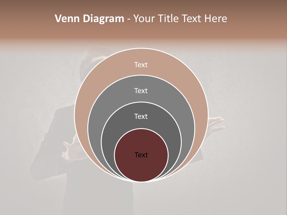 White Blindfolded Touch PowerPoint Template