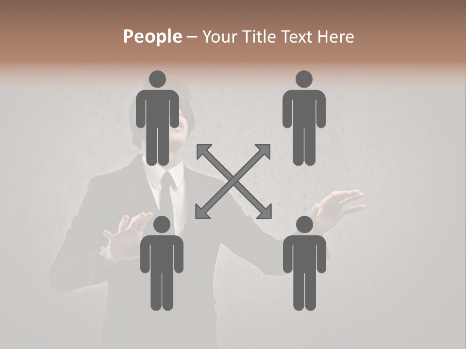 White Blindfolded Touch PowerPoint Template