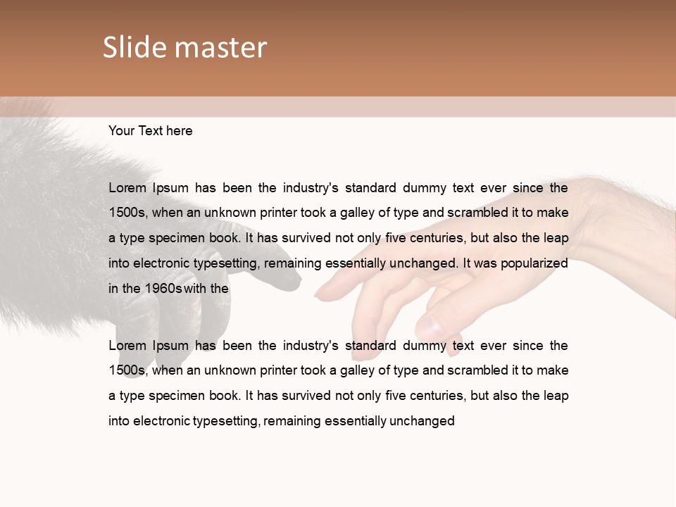 Hand Intelligent Mankind PowerPoint Template