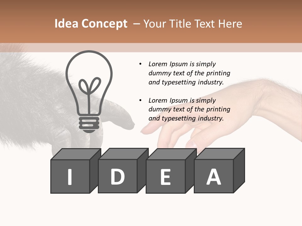 Hand Intelligent Mankind PowerPoint Template