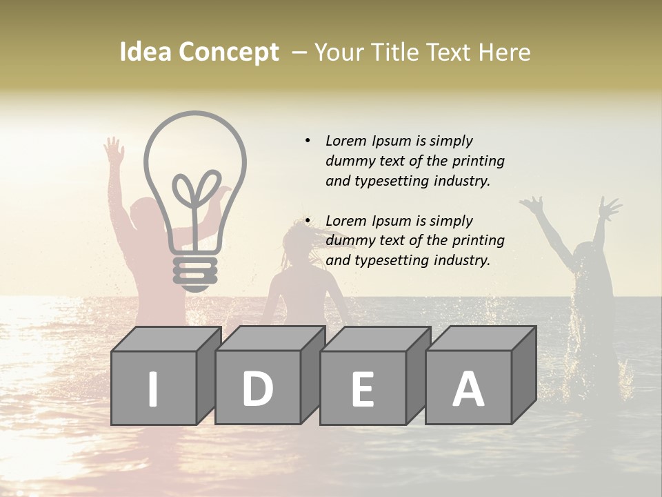 Sea Sun Holiday PowerPoint Template