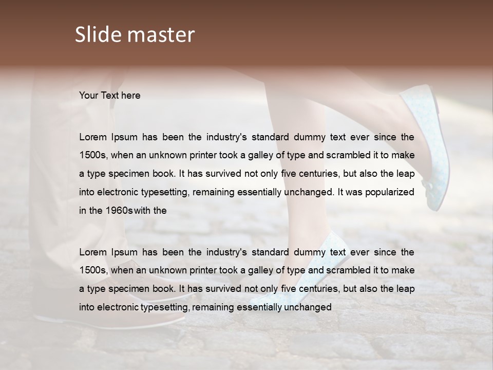Feet Pavement Lover PowerPoint Template