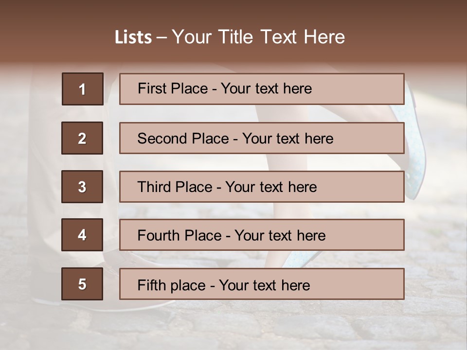 Feet Pavement Lover PowerPoint Template