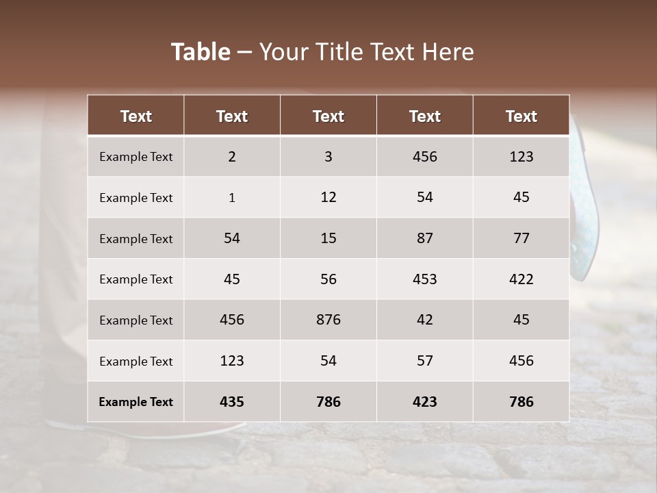 Feet Pavement Lover PowerPoint Template