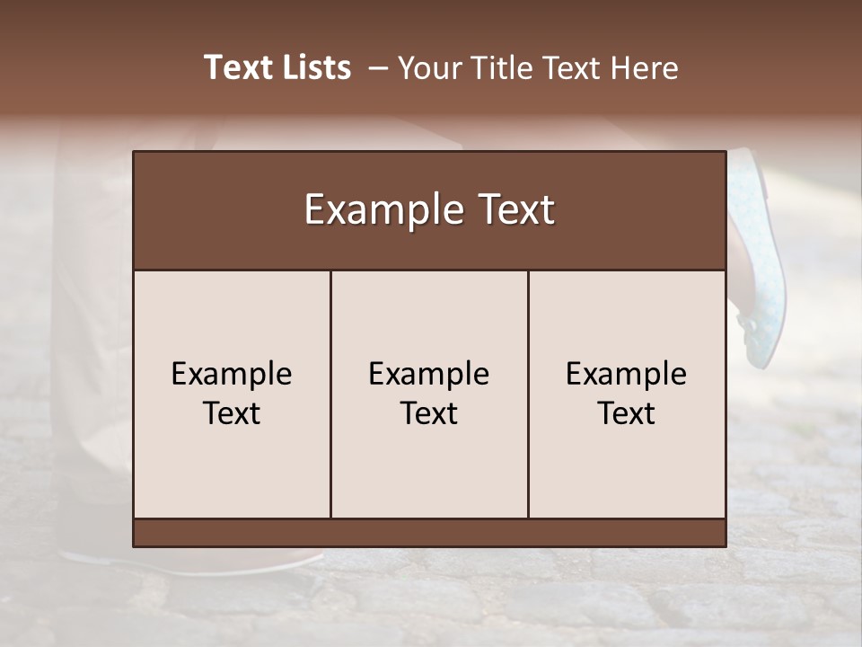 Feet Pavement Lover PowerPoint Template