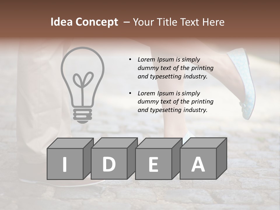 Feet Pavement Lover PowerPoint Template