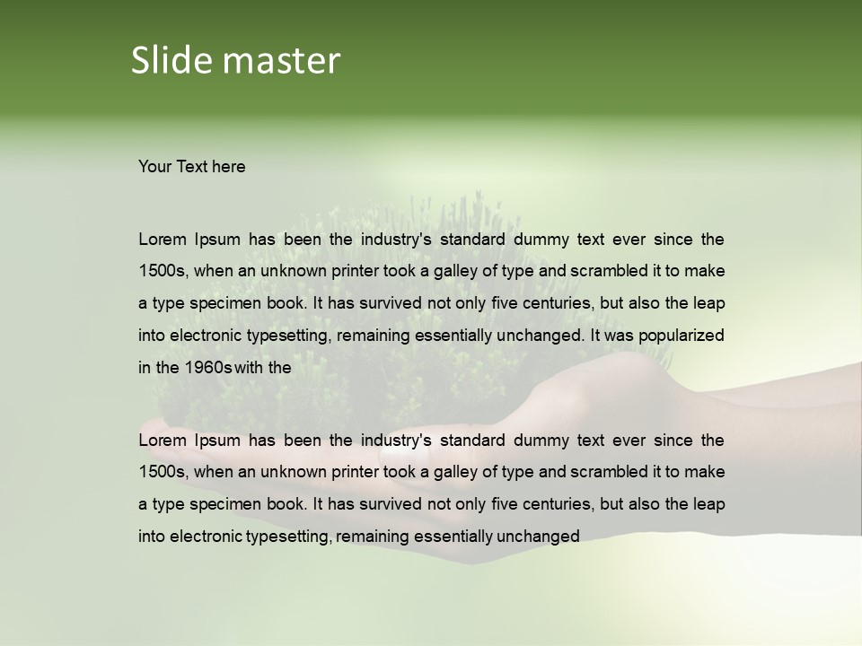 Sustainable Map Protect PowerPoint Template