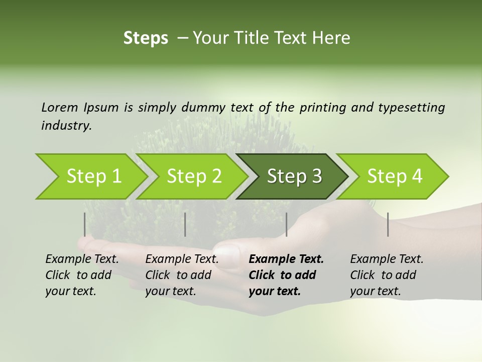 Sustainable Map Protect PowerPoint Template