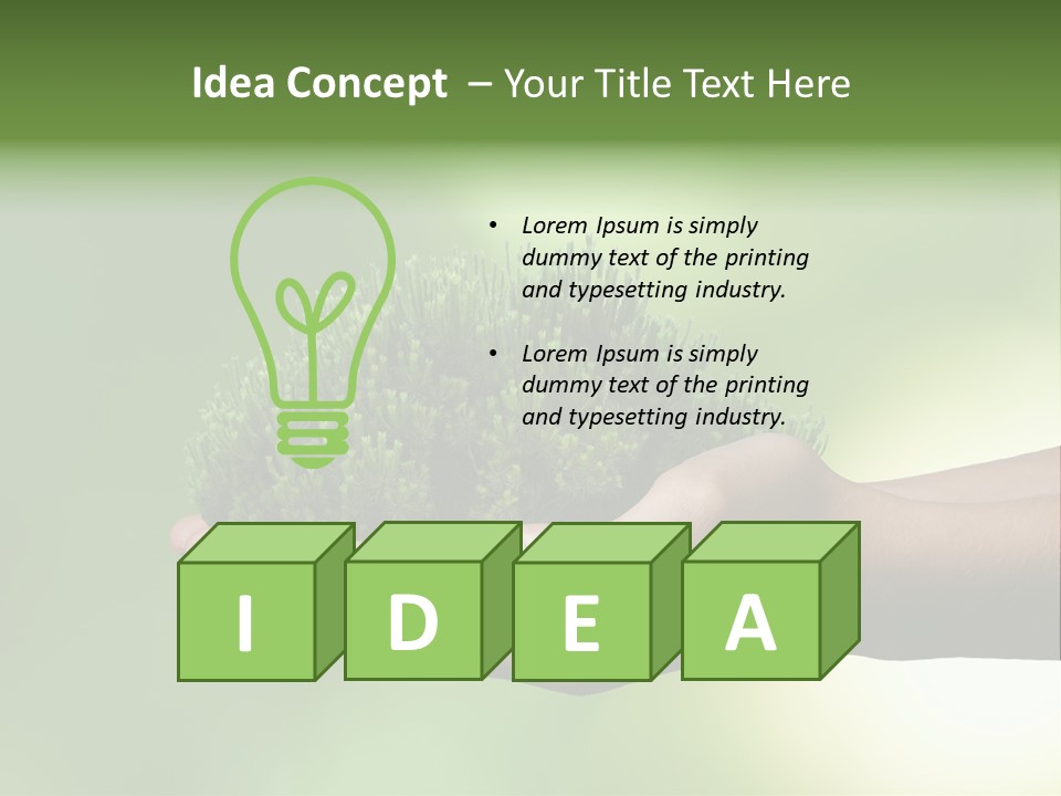 Sustainable Map Protect PowerPoint Template