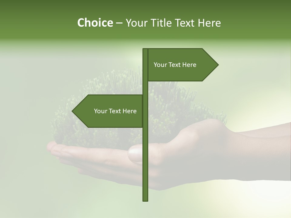 Sustainable Map Protect PowerPoint Template