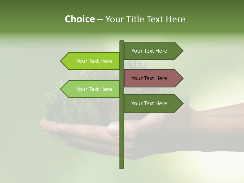 Sustainable Map Protect PowerPoint Template