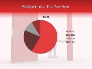 A Person Standing In Front Of A Red Door PowerPoint Template