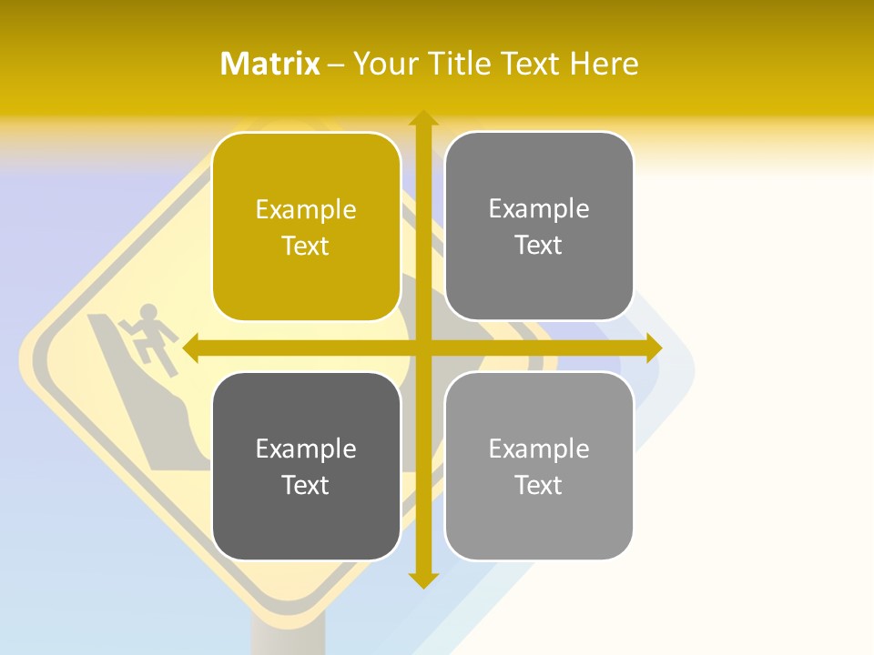 Illustration Sign Route PowerPoint Template