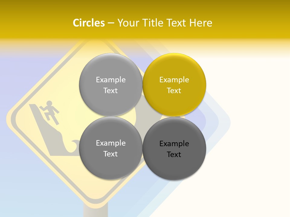 Illustration Sign Route PowerPoint Template