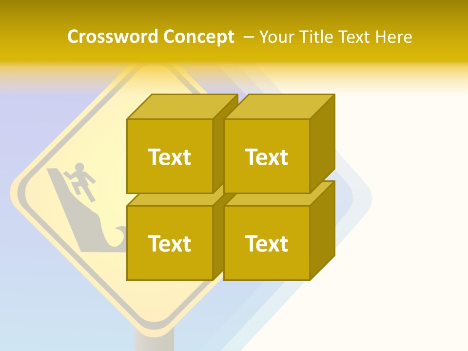 Illustration Sign Route PowerPoint Template