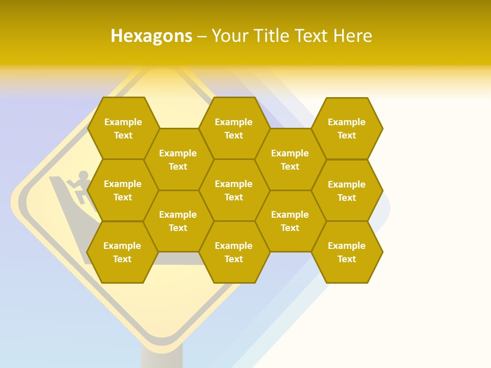 Illustration Sign Route PowerPoint Template