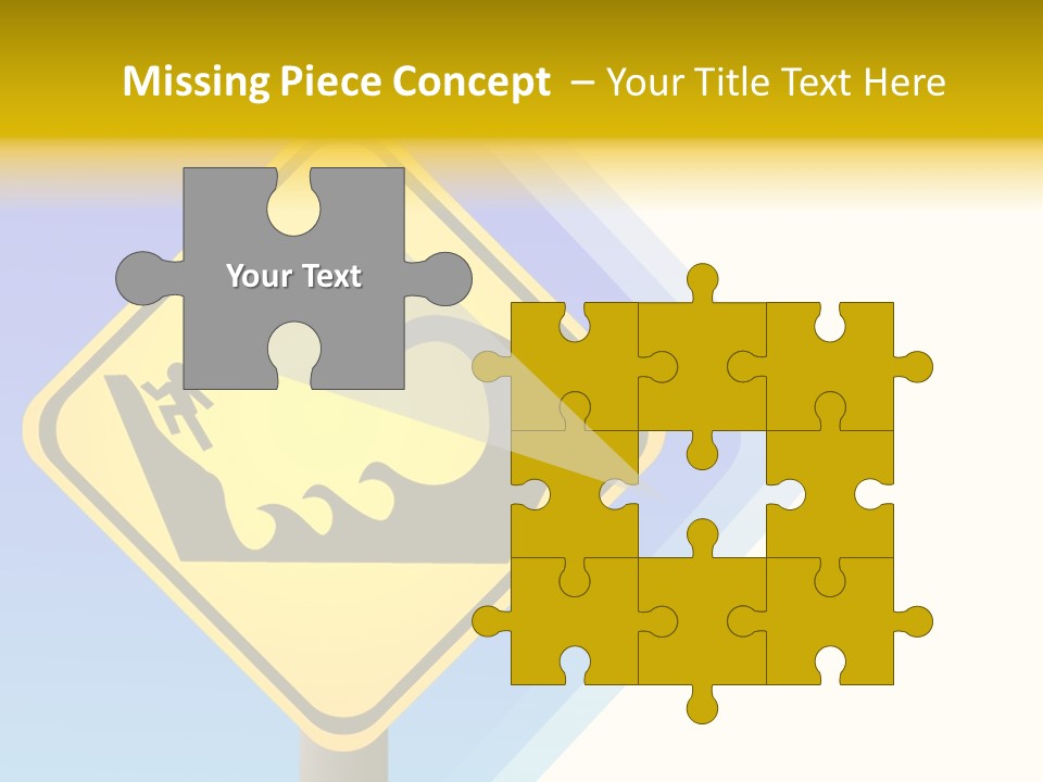 Illustration Sign Route PowerPoint Template