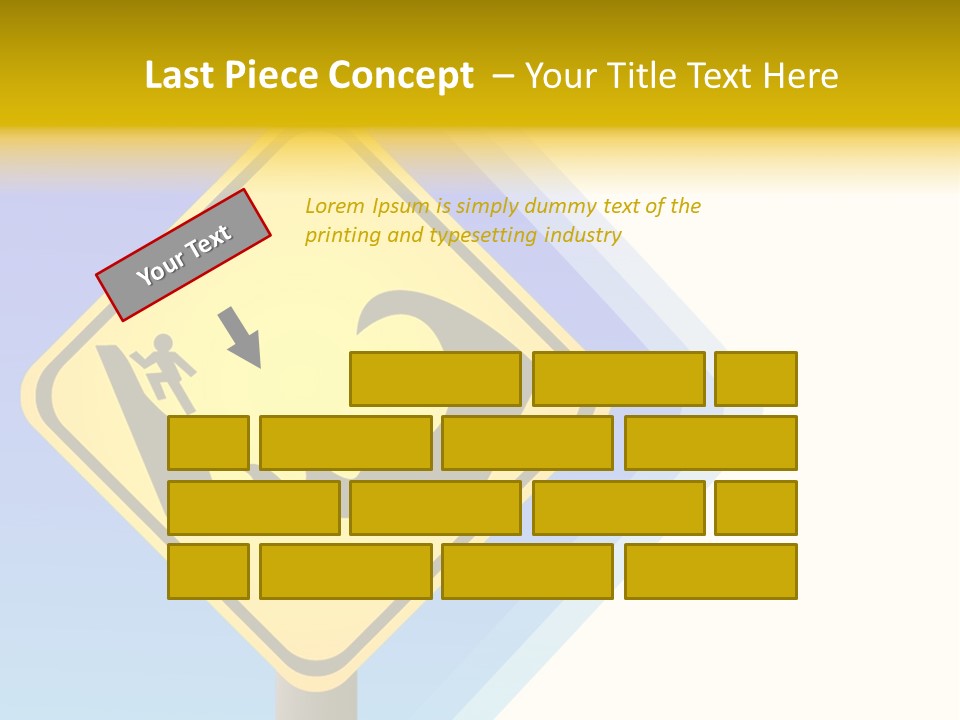 Illustration Sign Route PowerPoint Template