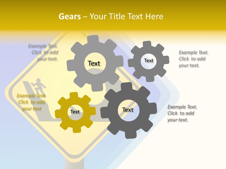 Illustration Sign Route PowerPoint Template
