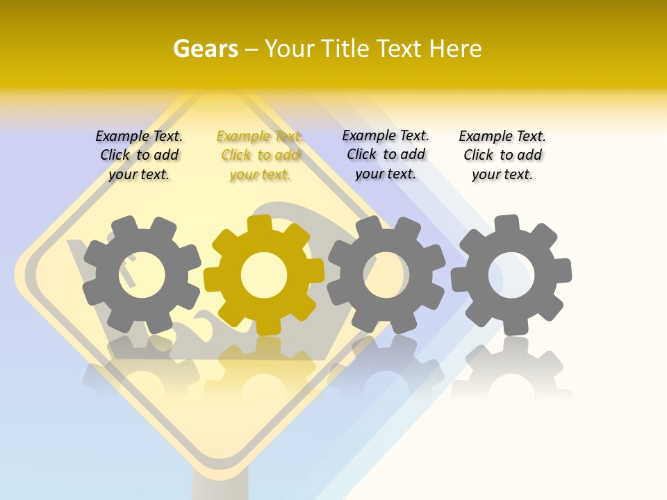 Illustration Sign Route PowerPoint Template