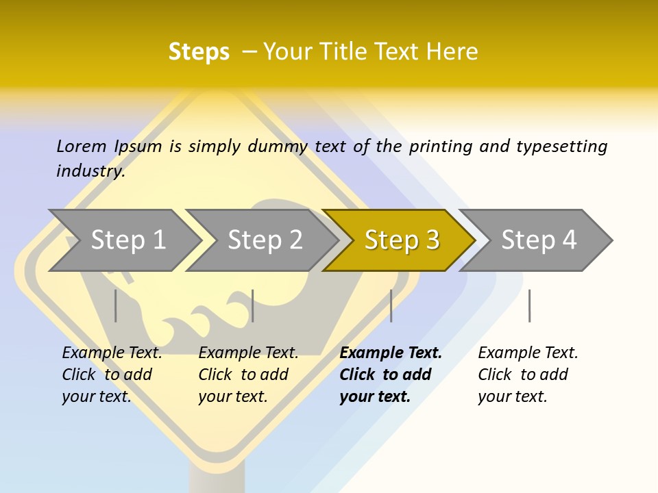 Illustration Sign Route PowerPoint Template