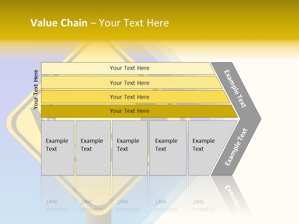 Illustration Sign Route PowerPoint Template