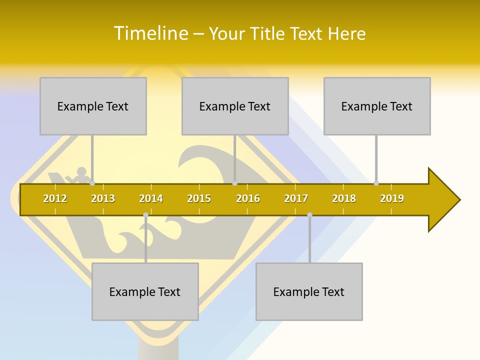 Illustration Sign Route PowerPoint Template