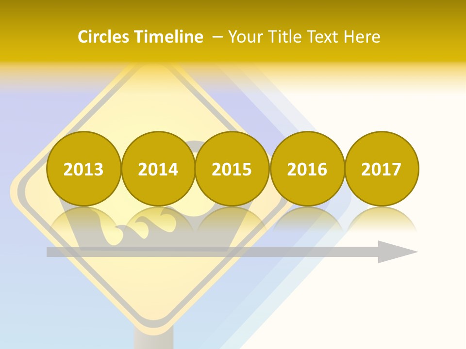 Illustration Sign Route PowerPoint Template