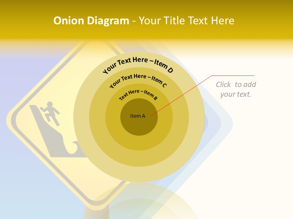 Illustration Sign Route PowerPoint Template