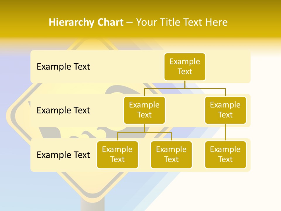 Illustration Sign Route PowerPoint Template