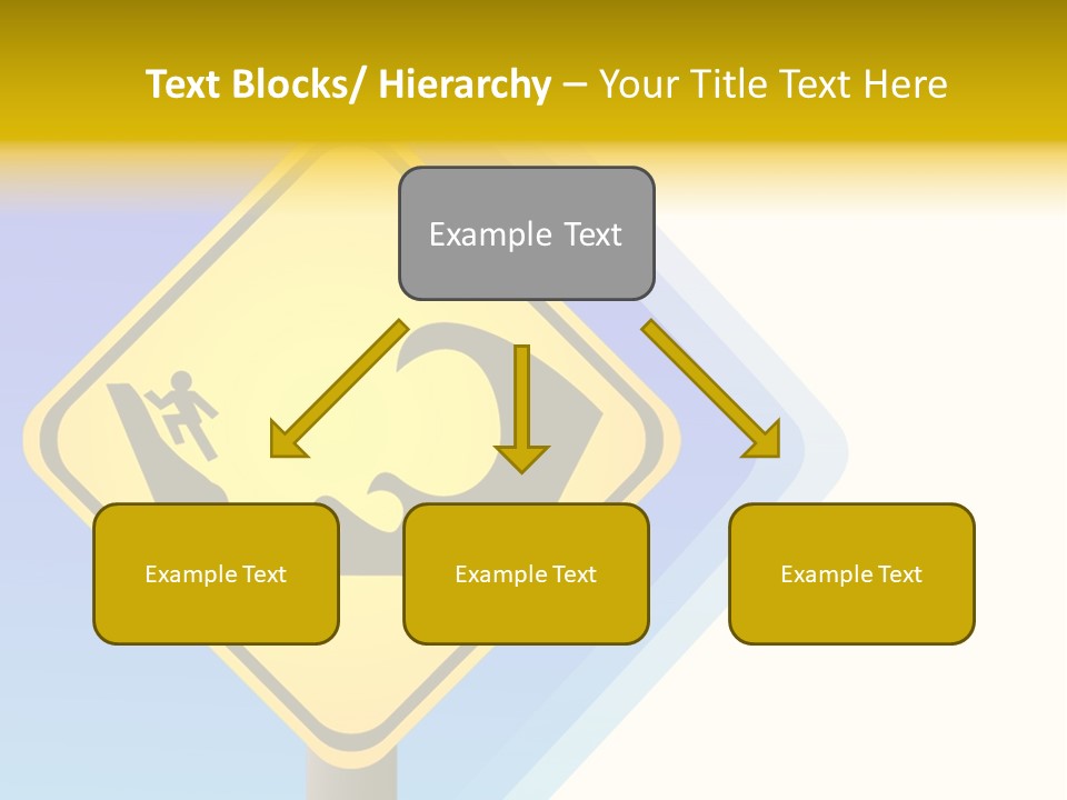Illustration Sign Route PowerPoint Template
