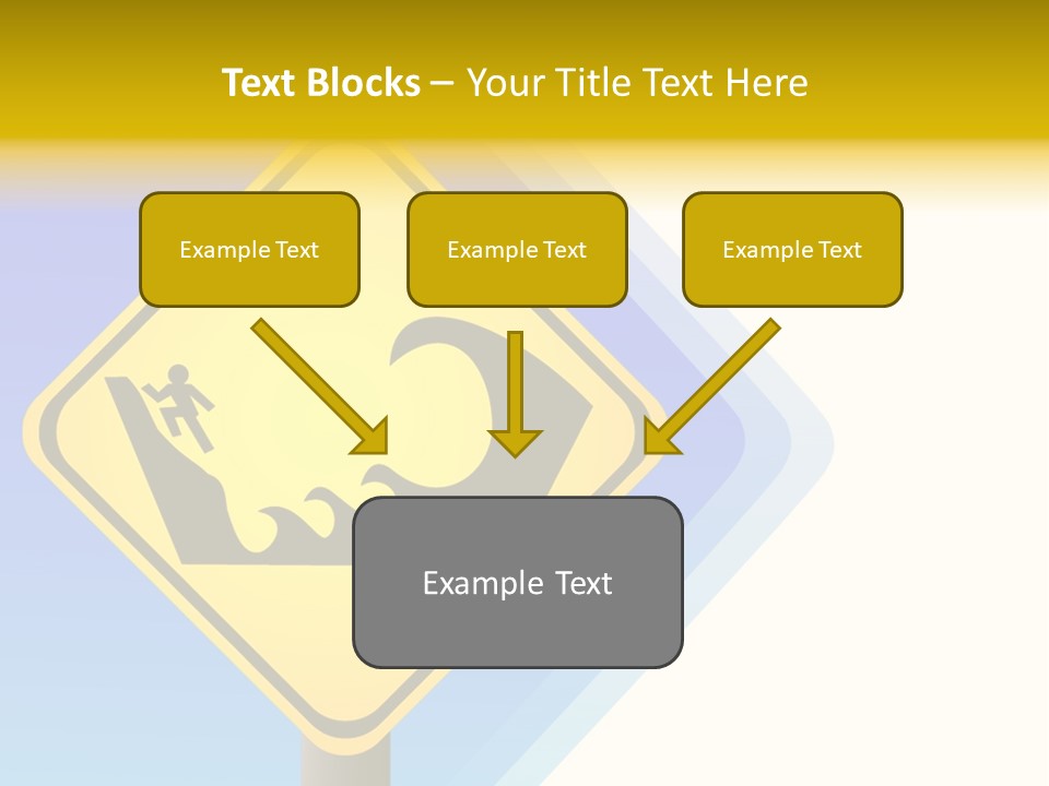 Illustration Sign Route PowerPoint Template